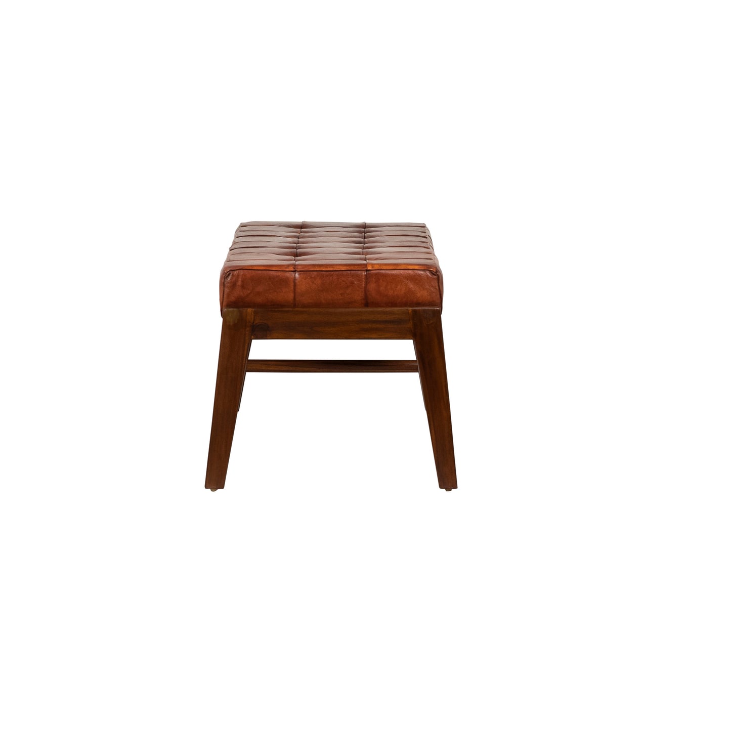 Brown Leather Bench