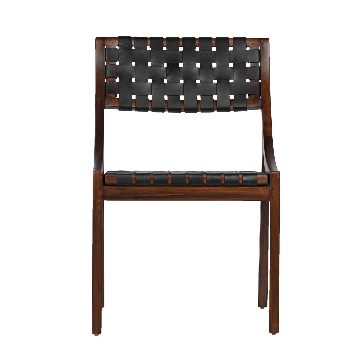 Woven Leather Dining Chair
