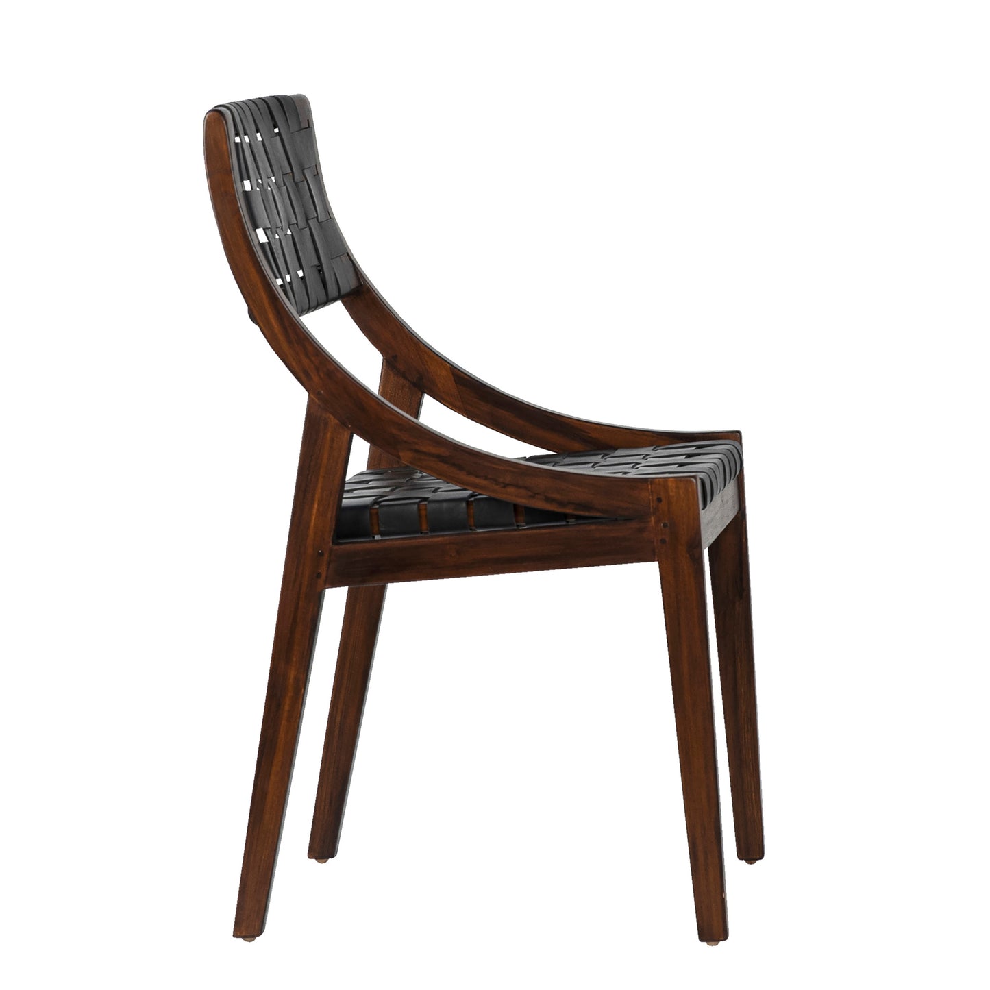 Woven Leather Dining Chair