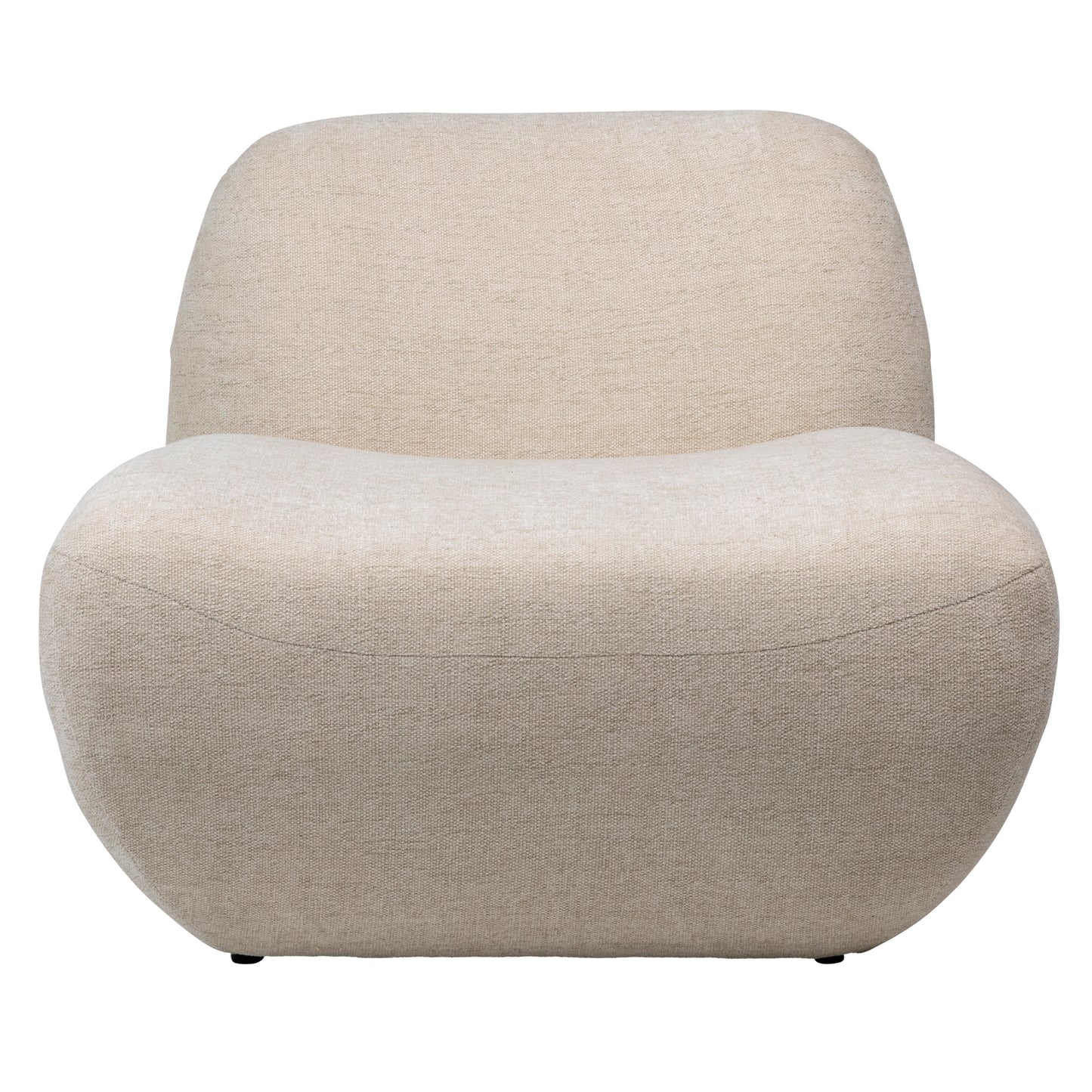Cream Tweed Accent Chair