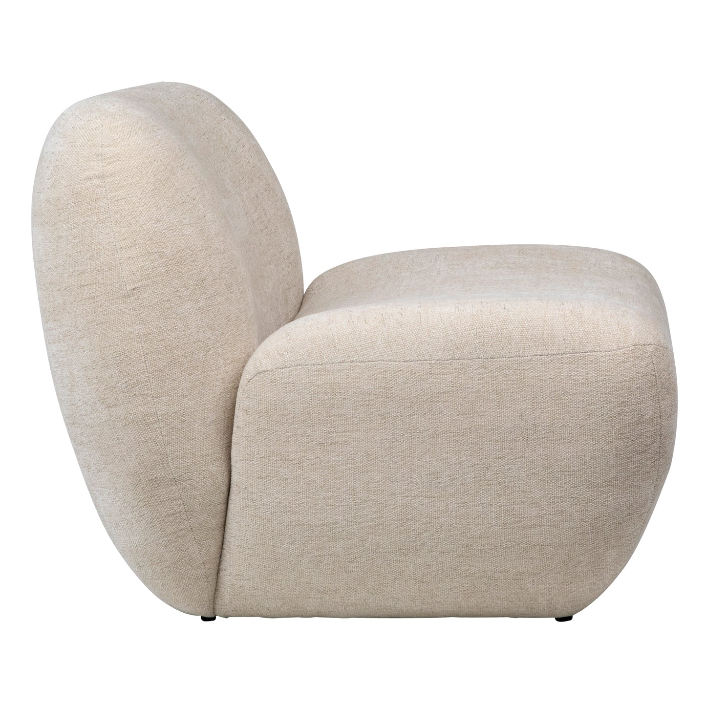 Cream Tweed Accent Chair