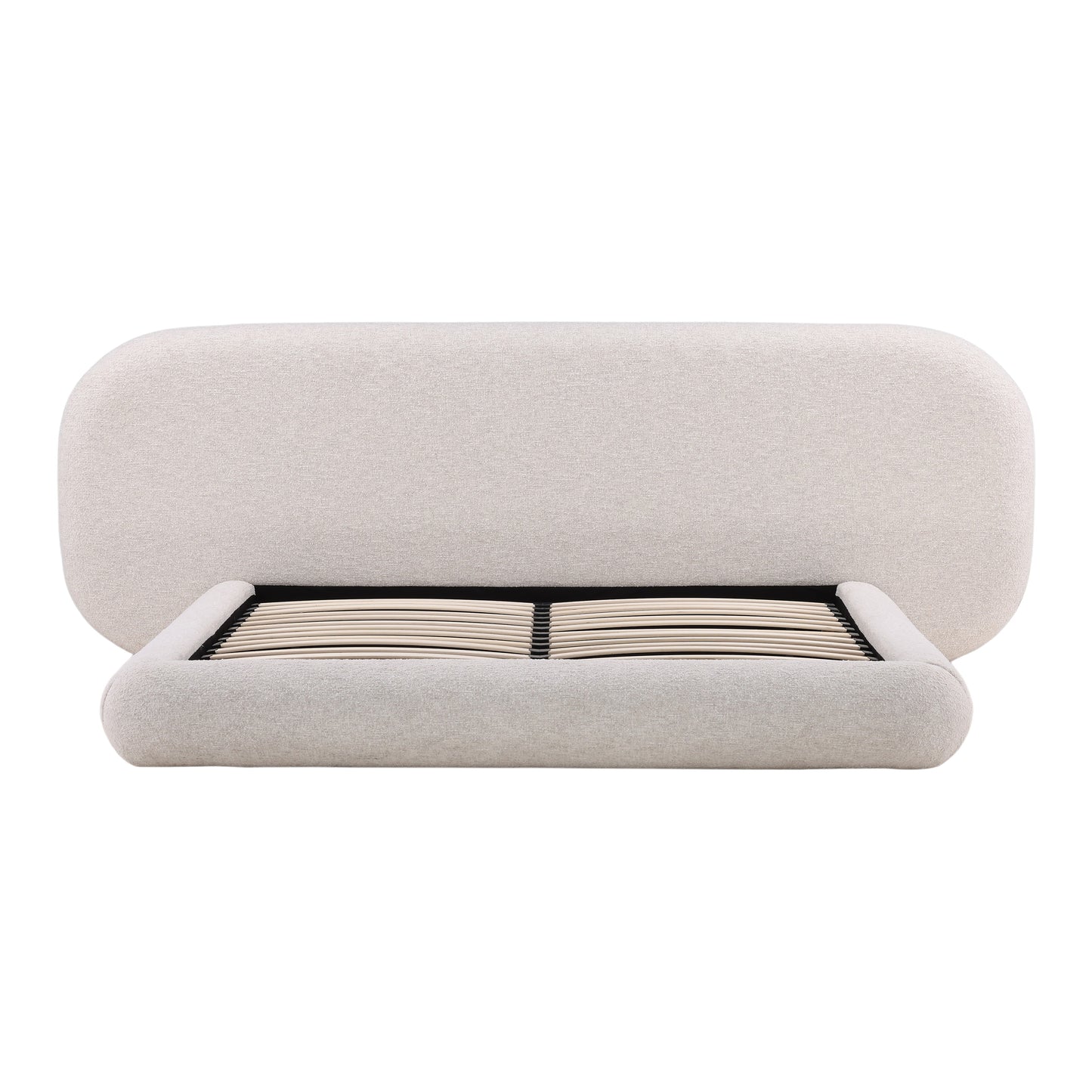 Cream Boucle King Bed