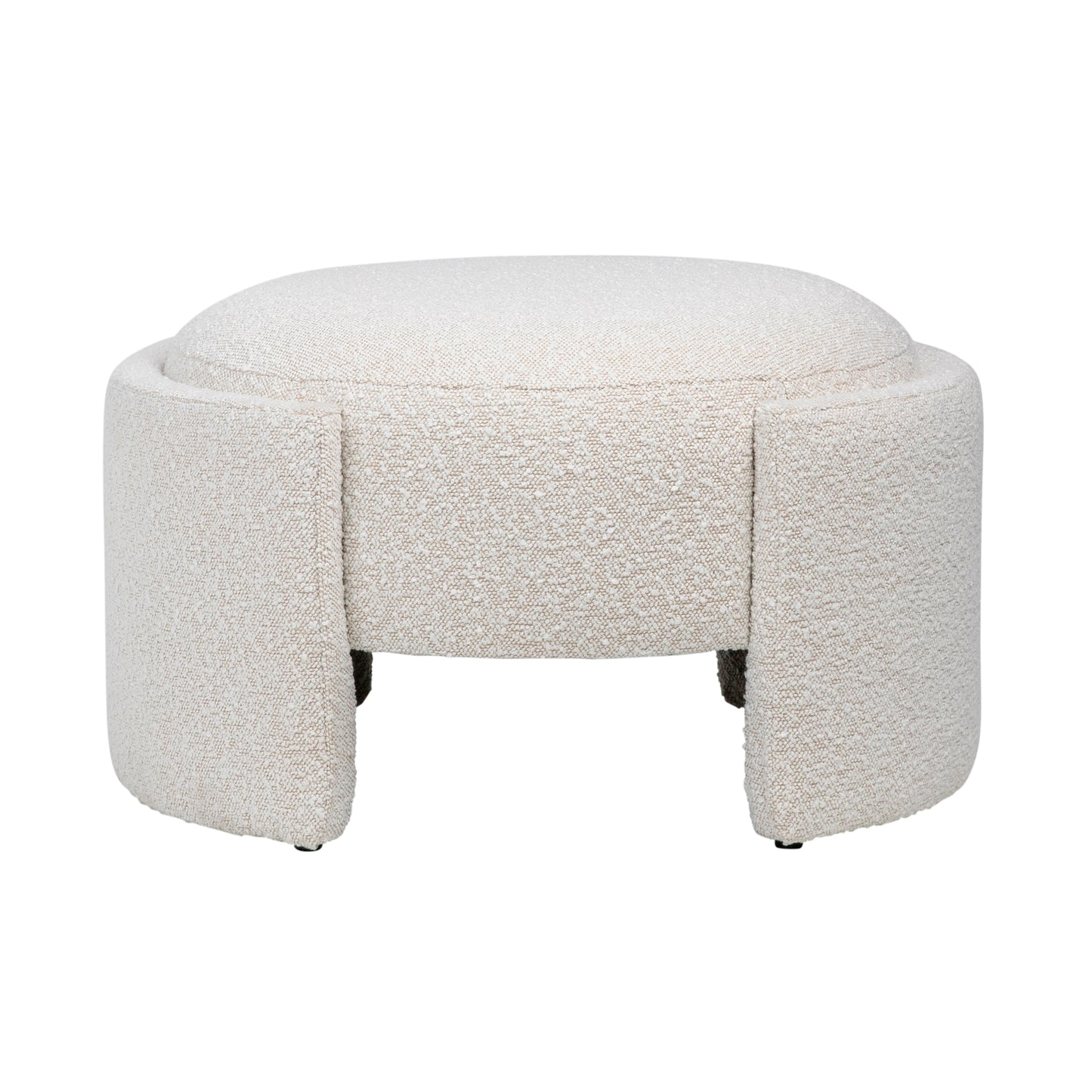 Round Boucle Ottoman