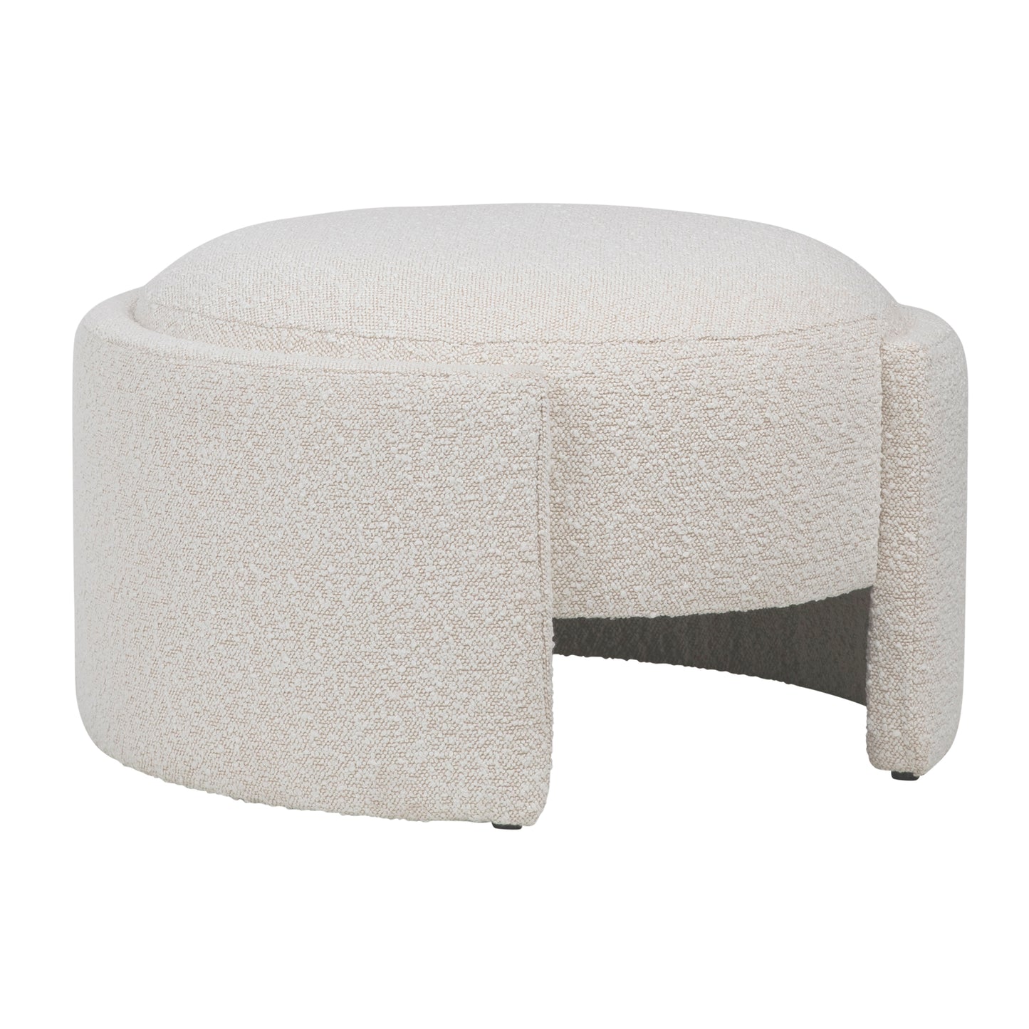 Round Boucle Ottoman