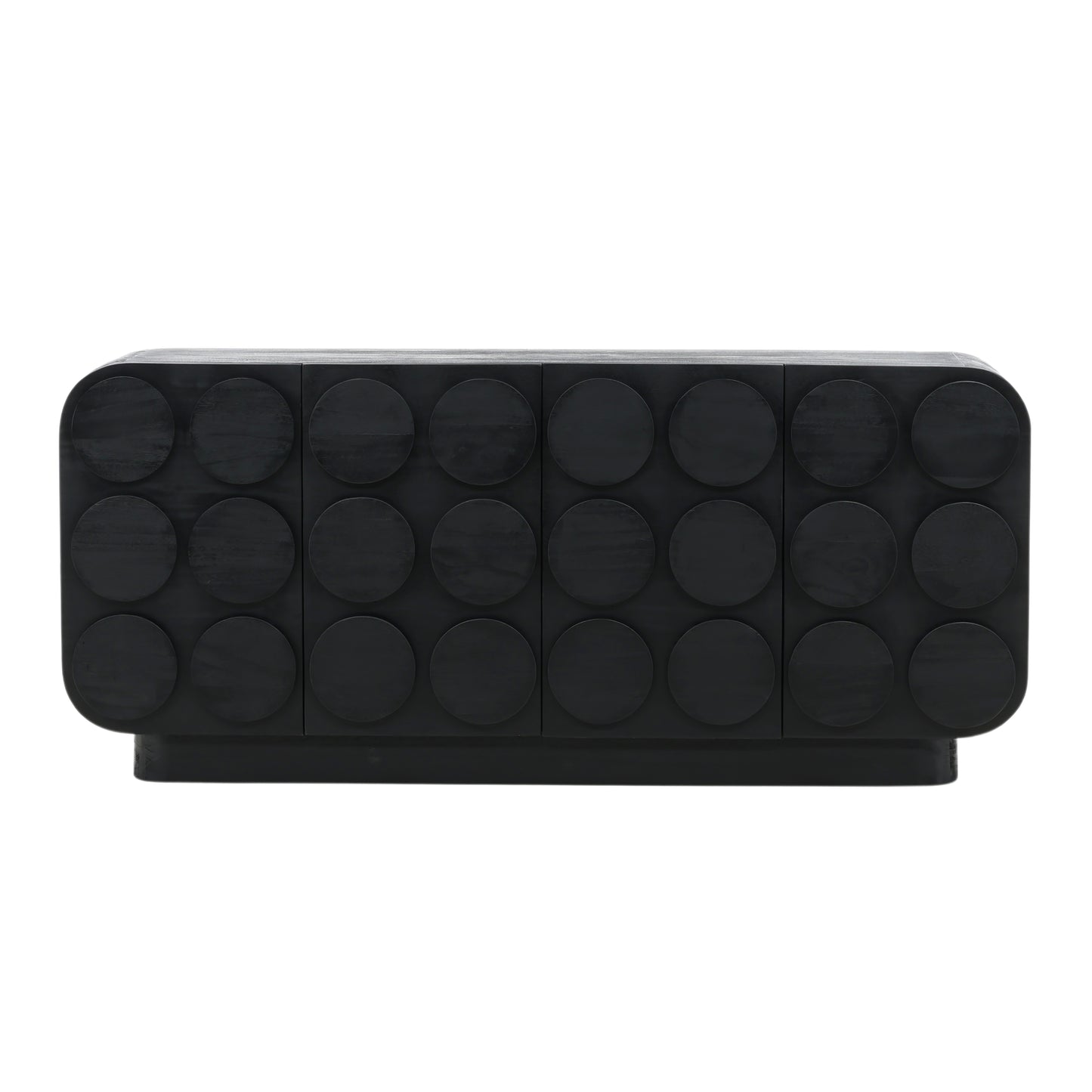 Round Edged Wood Credenza