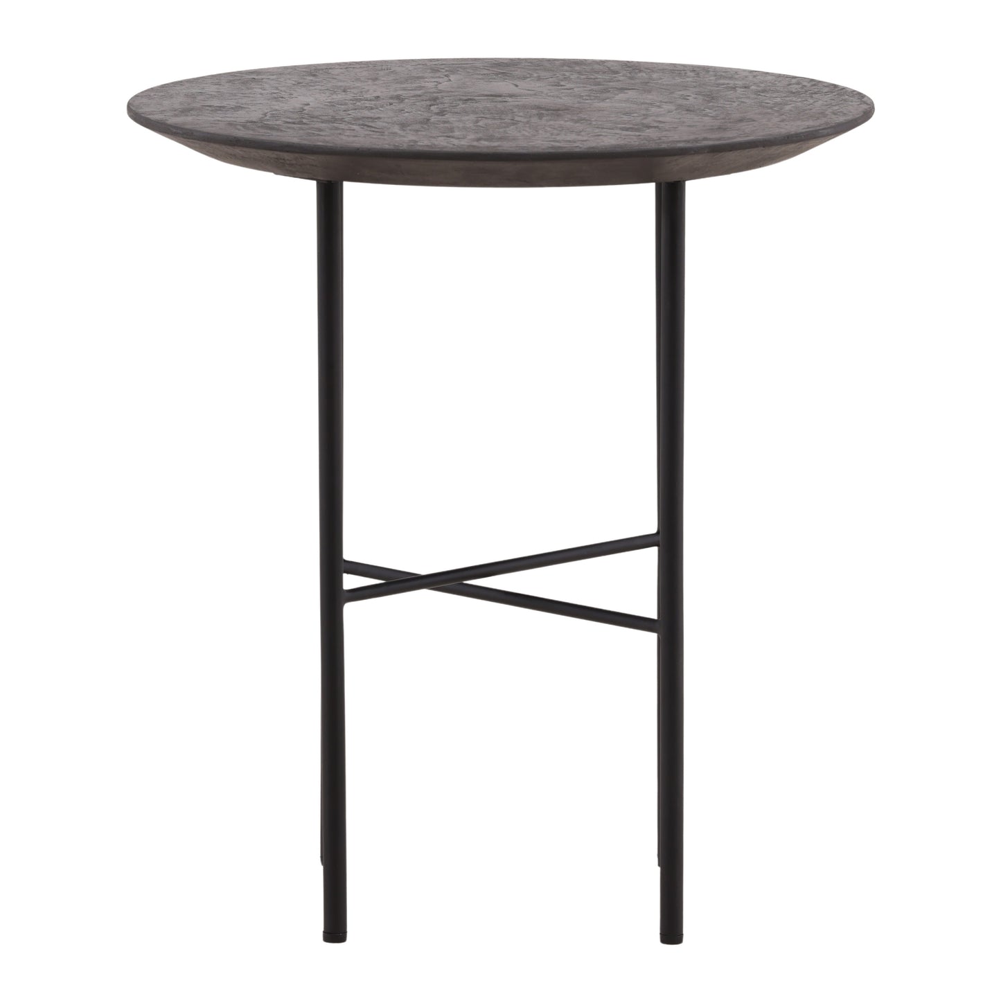 Black Cement End Table