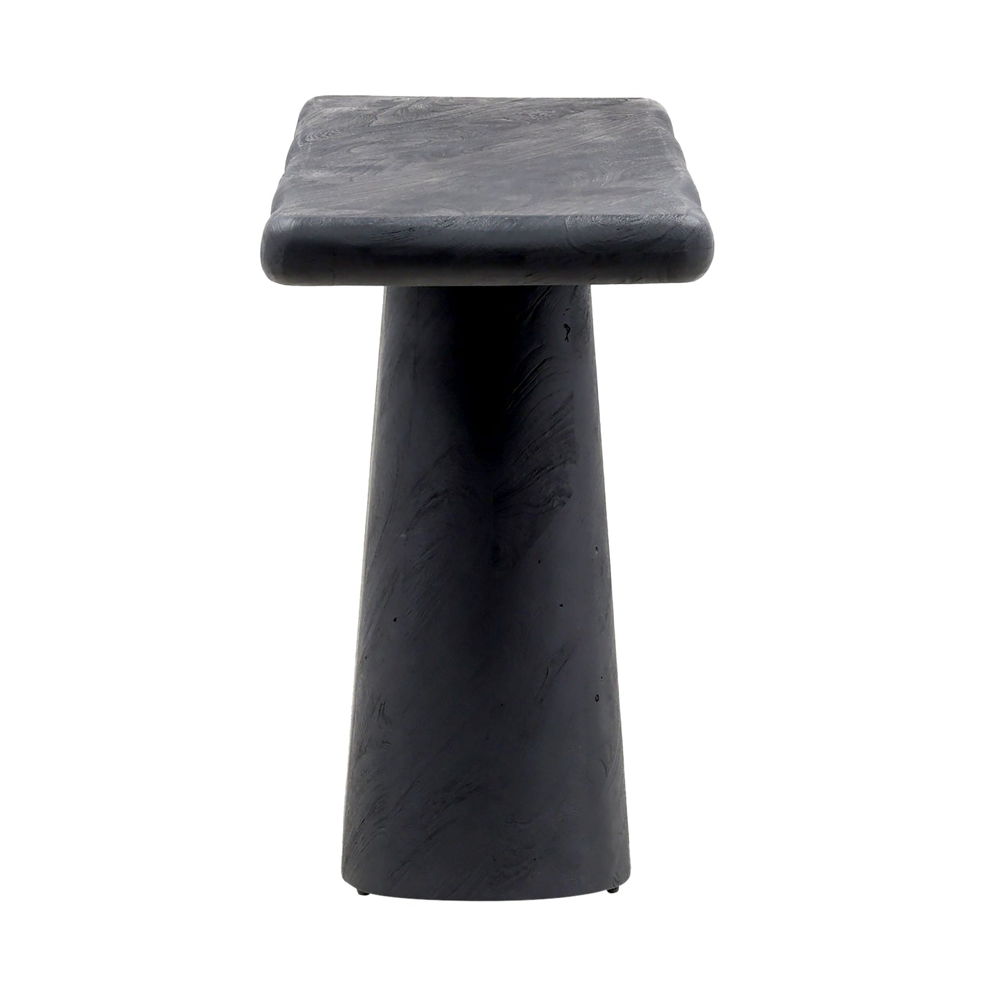 Round Edged Wood Console Table