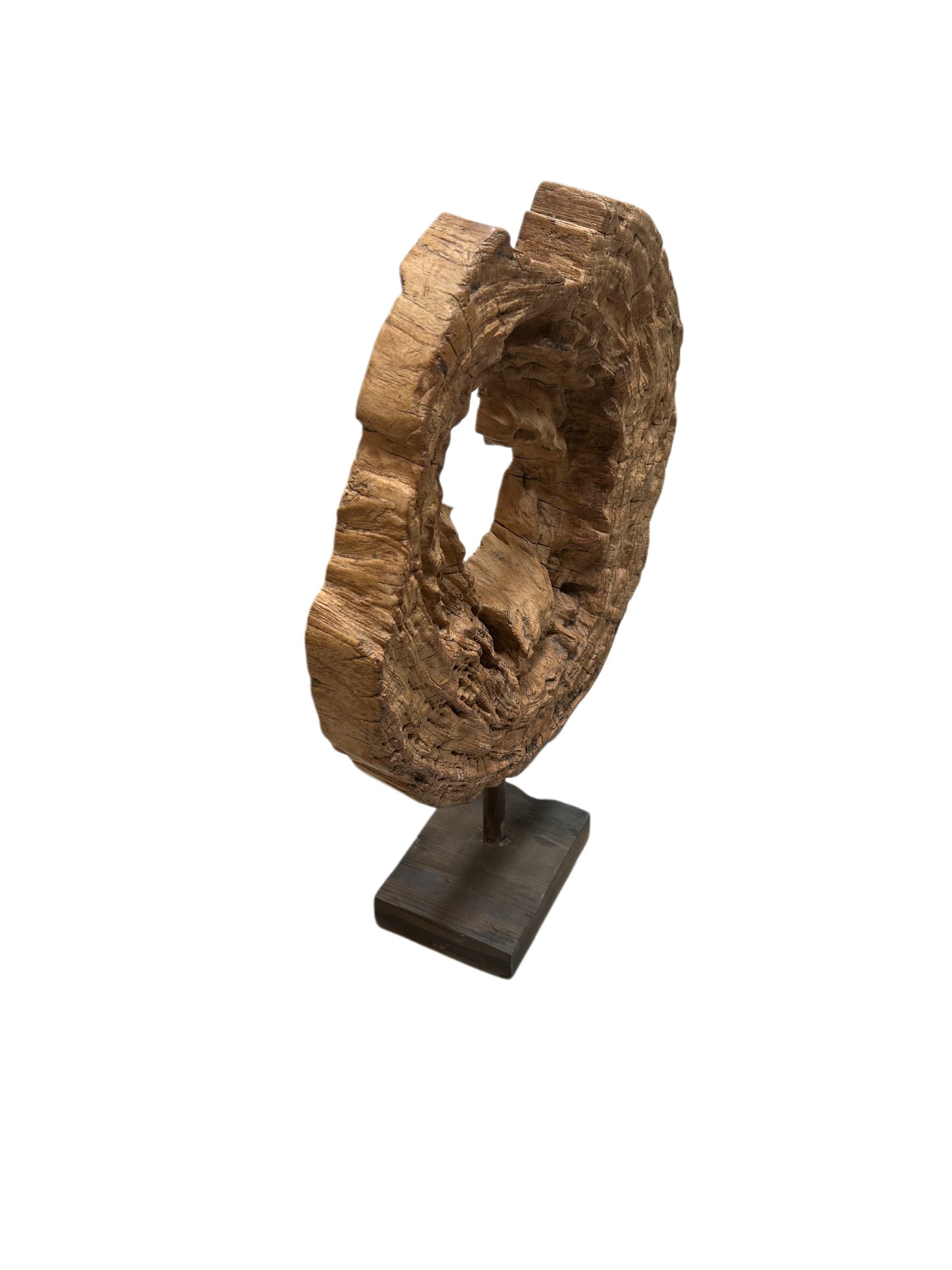 Round Wood Slice on Stand - Large