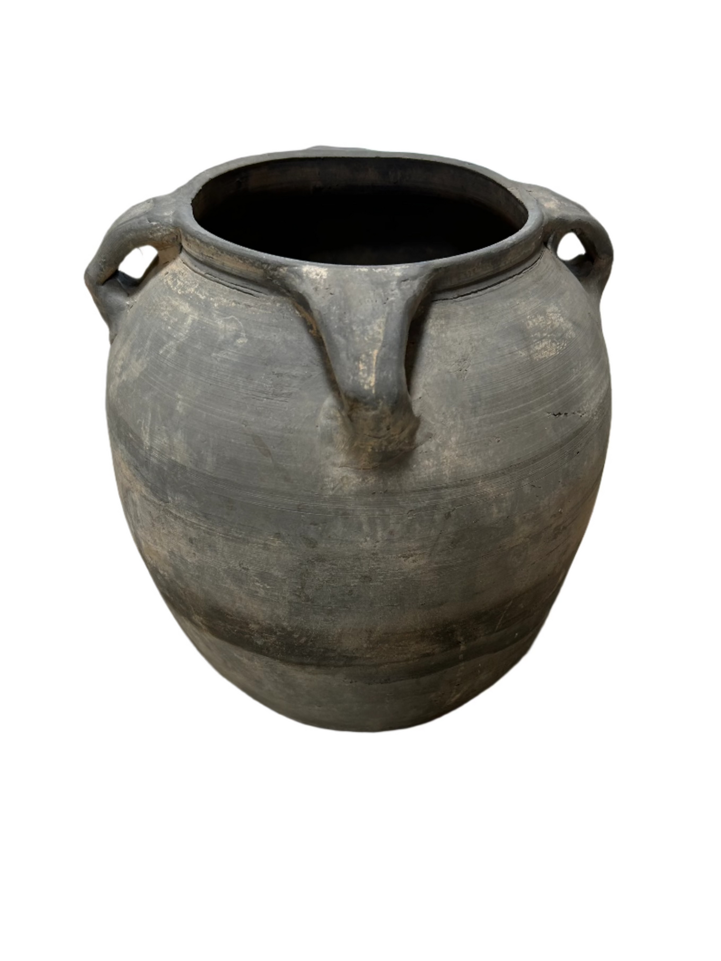 Dark Terracotta 4-Handle Vase