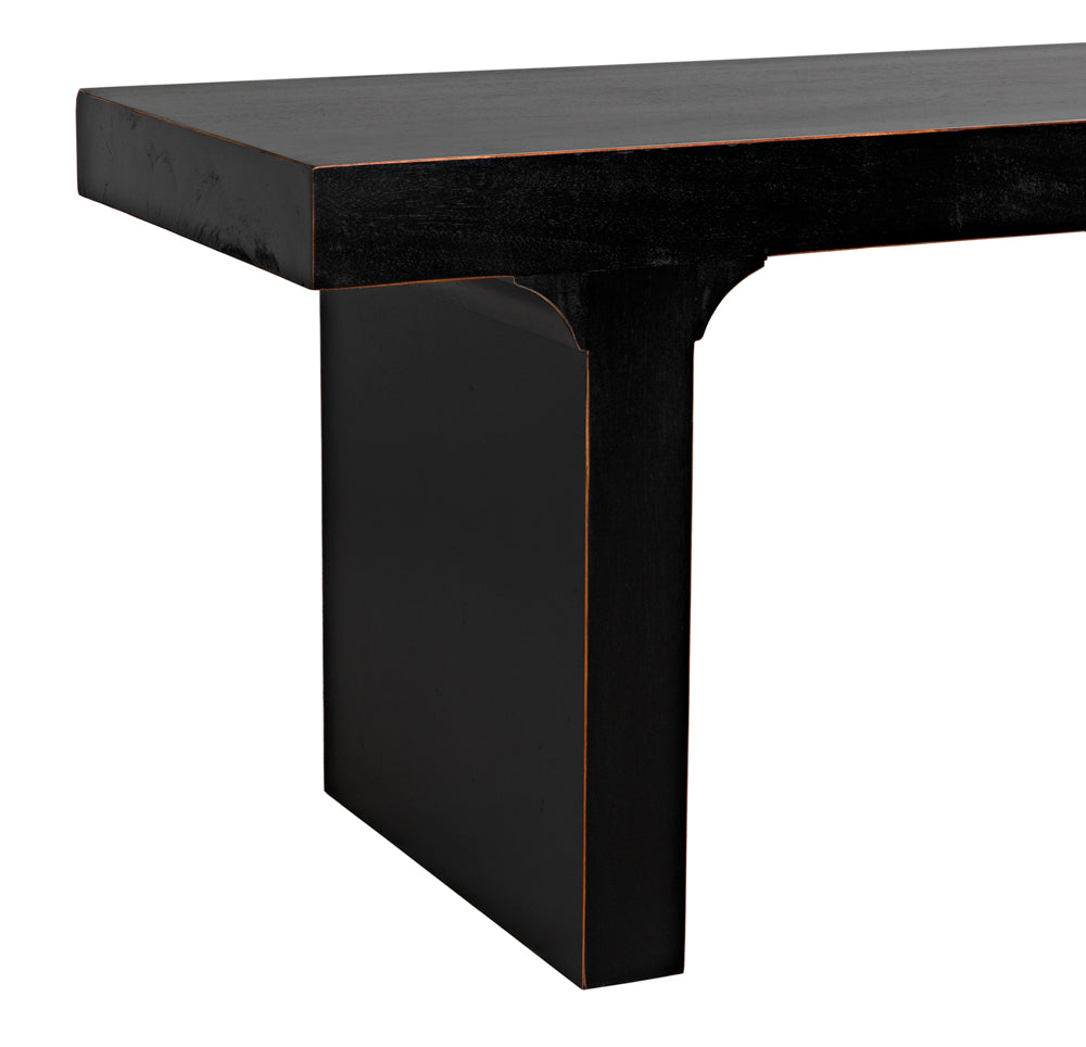 Hand Rubbed Black Mahogany Bench