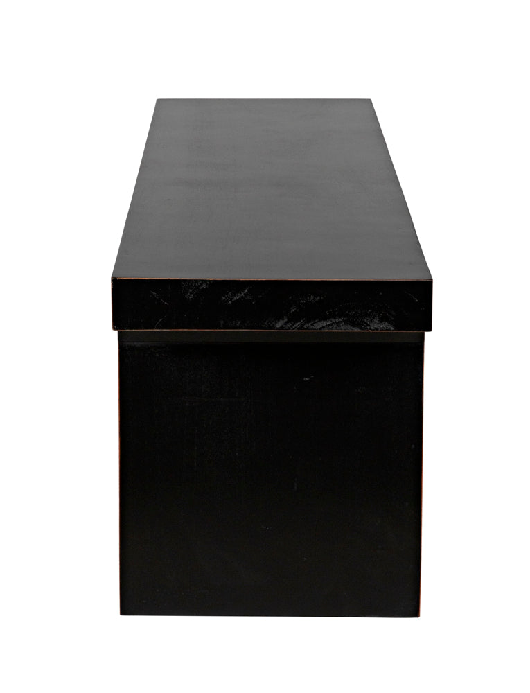 Hand Rubbed Black Mahogany Bench