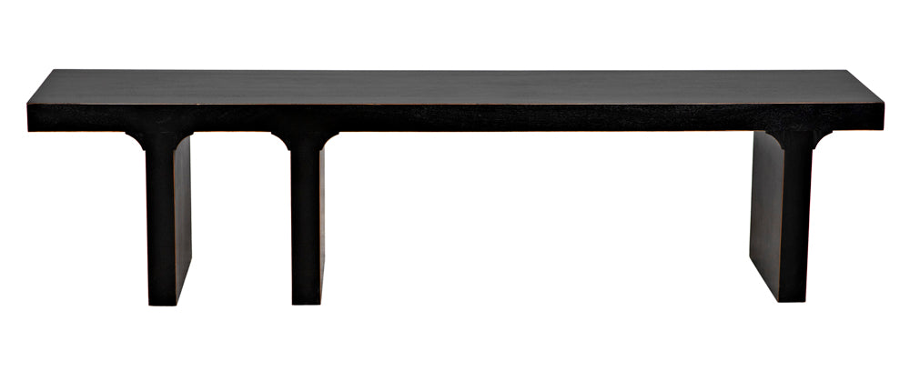 Hand Rubbed Black Mahogany Bench