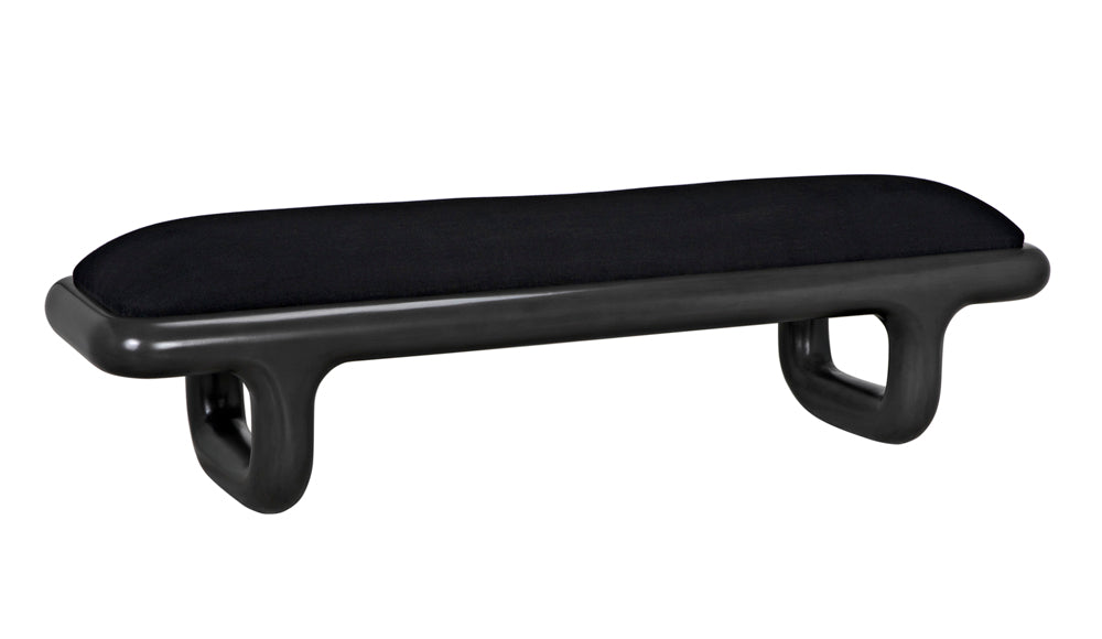 Mahogany with Black Cotton Bench