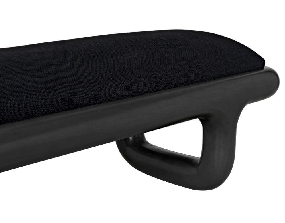 Mahogany with Black Cotton Bench