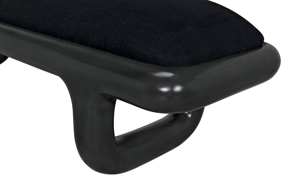 Mahogany with Black Cotton Bench
