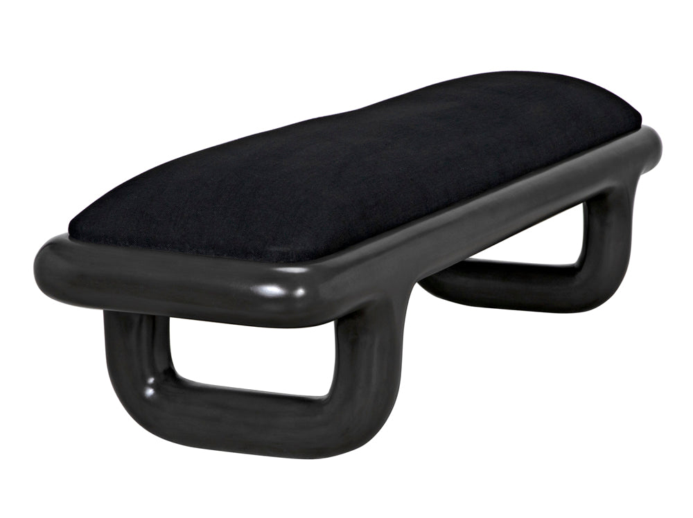 Mahogany with Black Cotton Bench