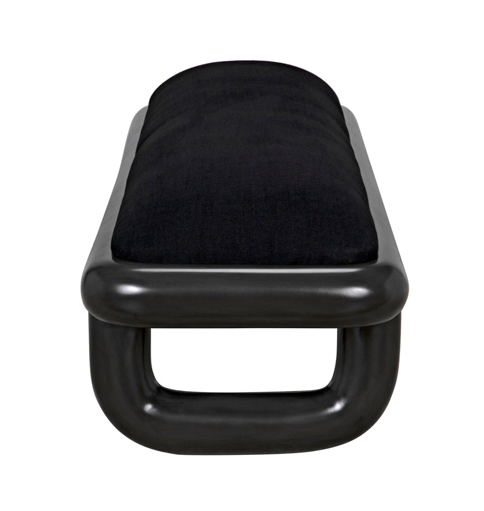 Mahogany with Black Cotton Bench
