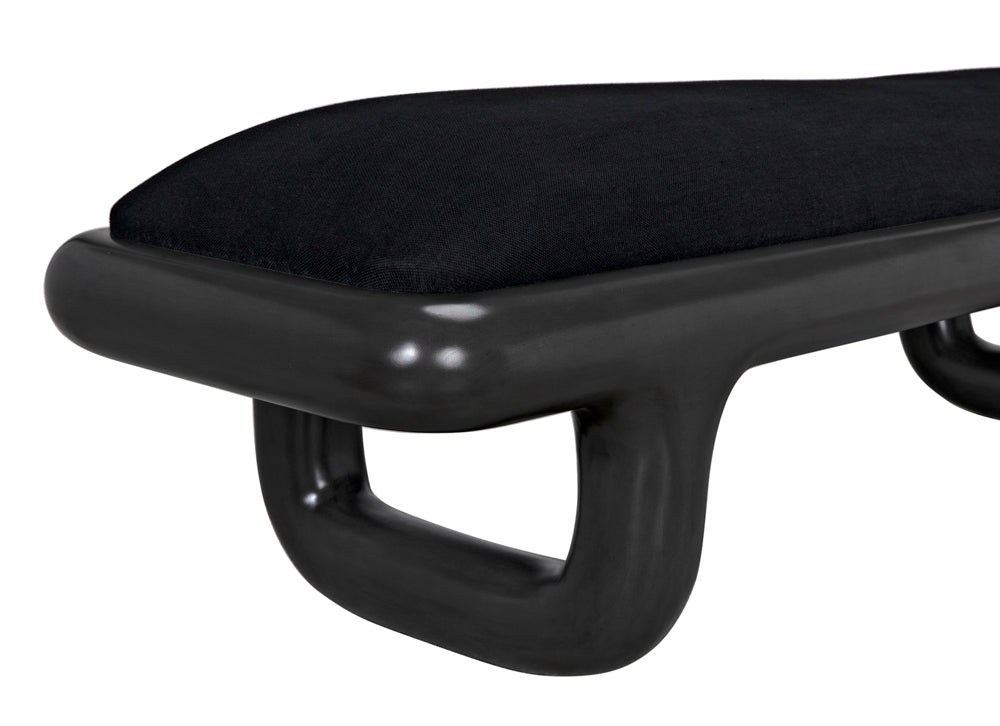 Mahogany with Black Cotton Bench