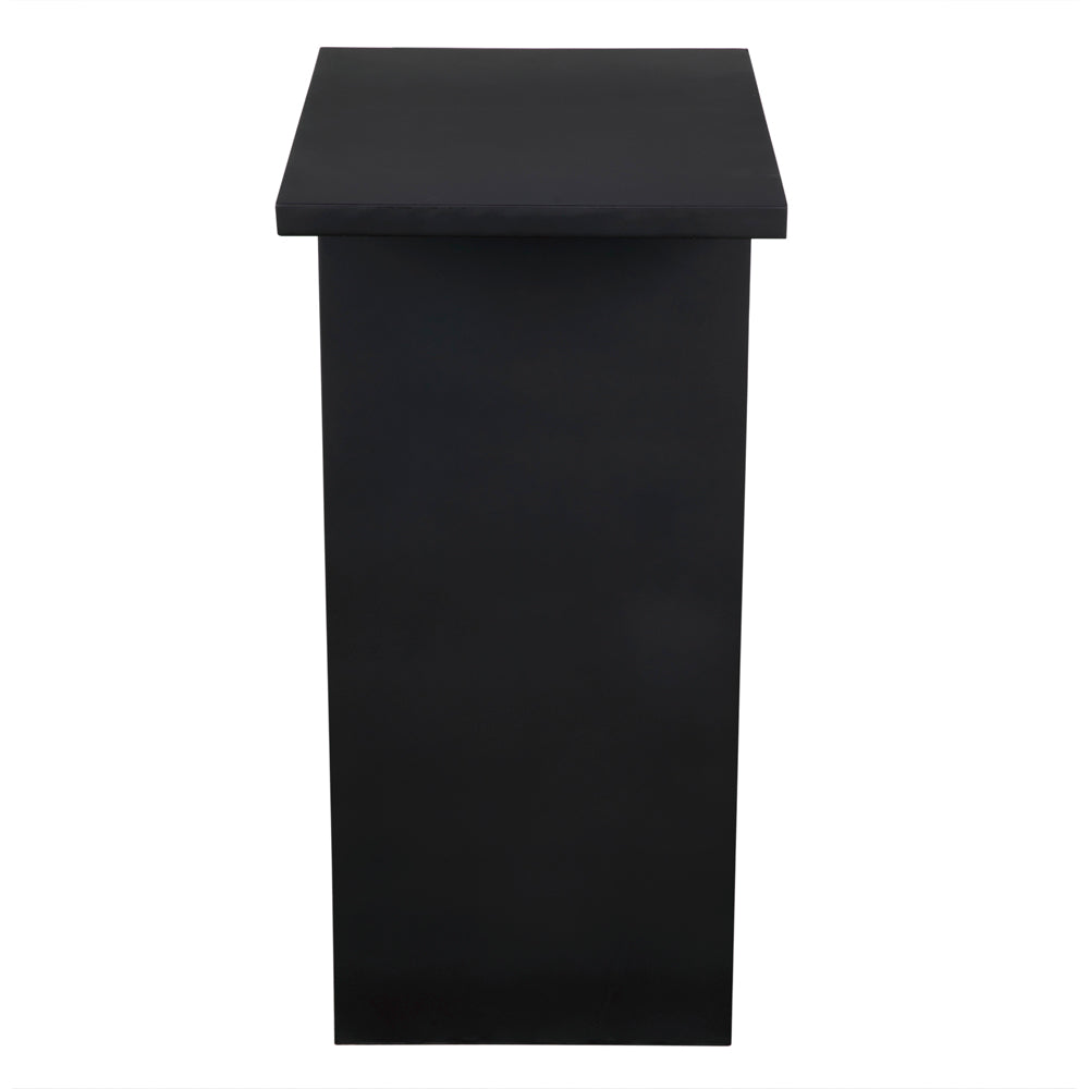 The Steam Console, Black Iron, is a plain rectangular metal podium shown from the front on a white background.