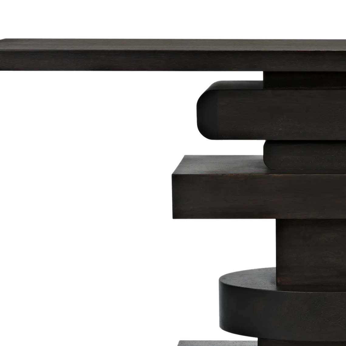 Brutalist Walnut Console Table