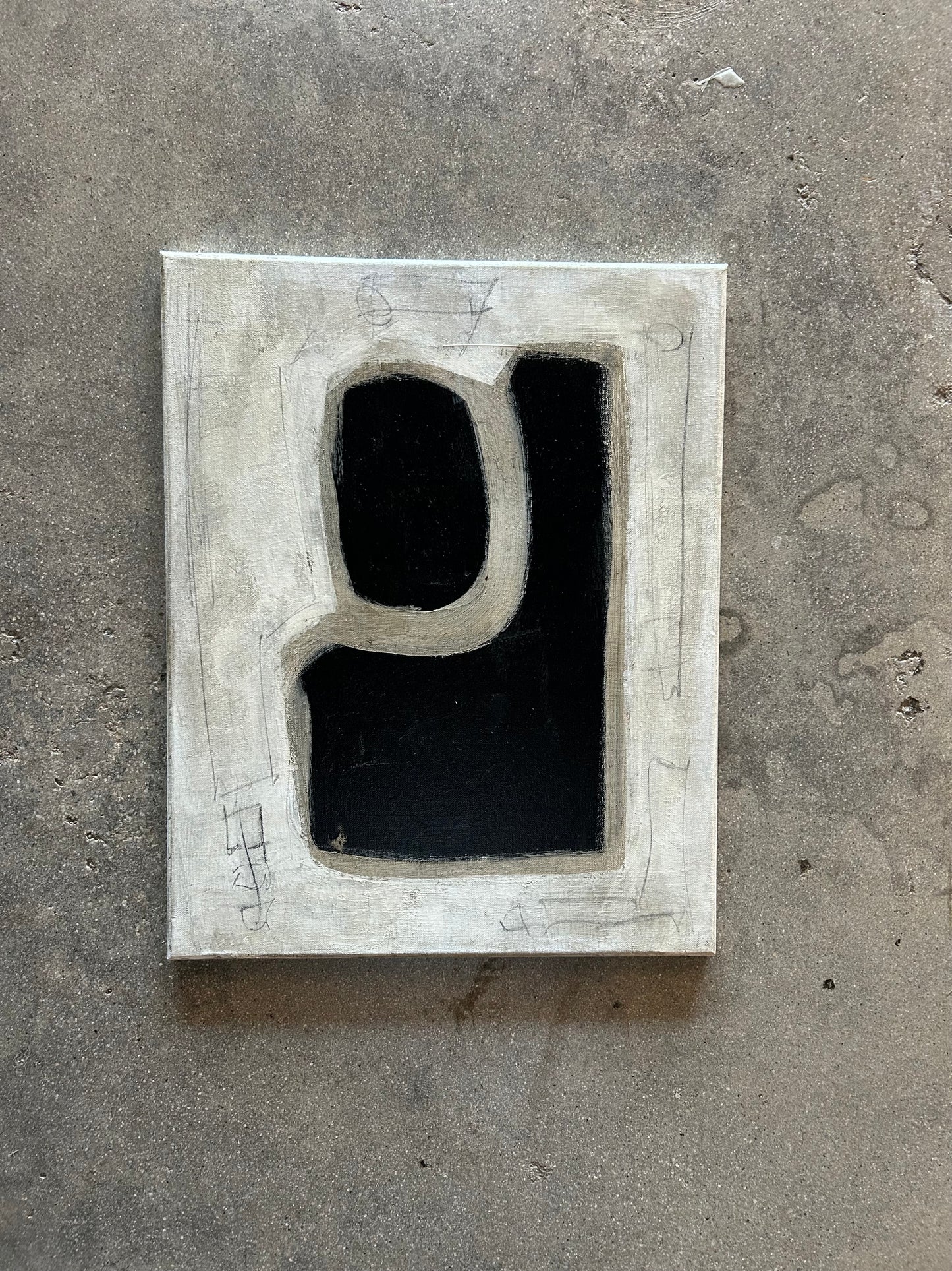 16 x 20 Modern Shapes Painting on Canvas