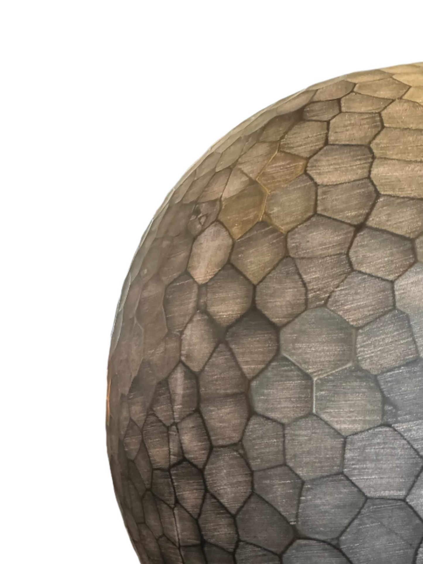 Black Chiseled Glass Bulb Vase