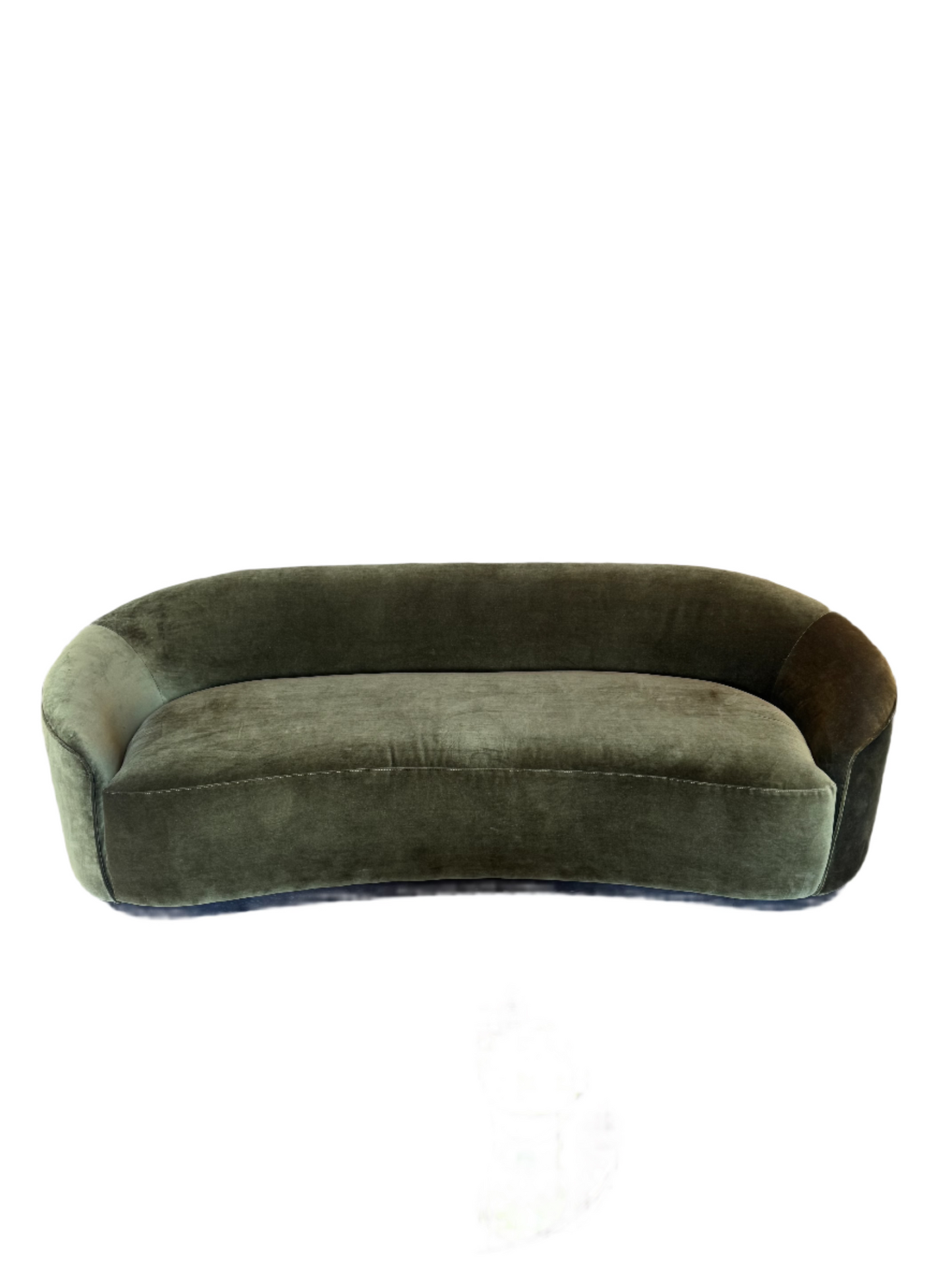 Curve Moss Velvet Sofa