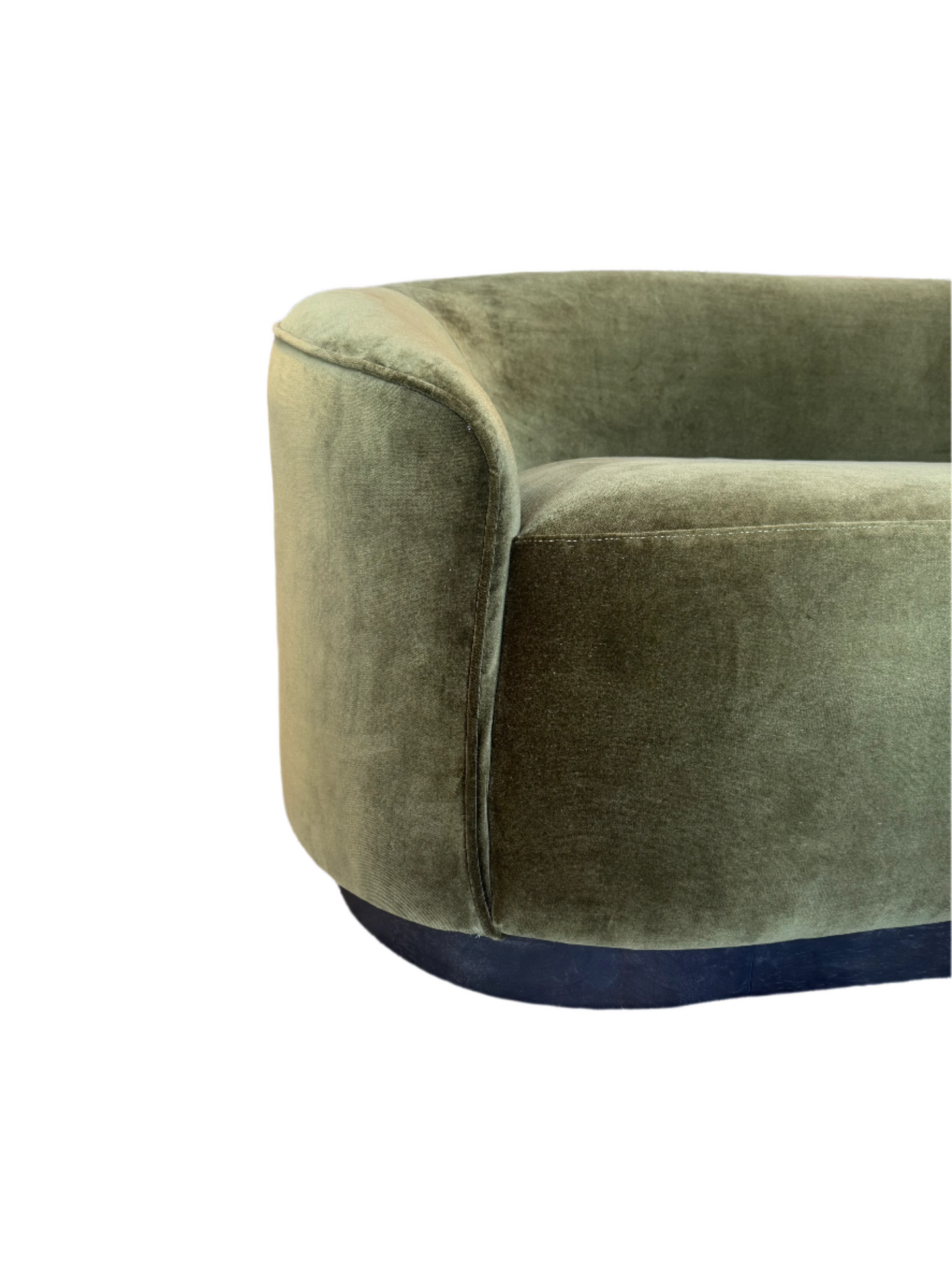 Curve Moss Velvet Sofa