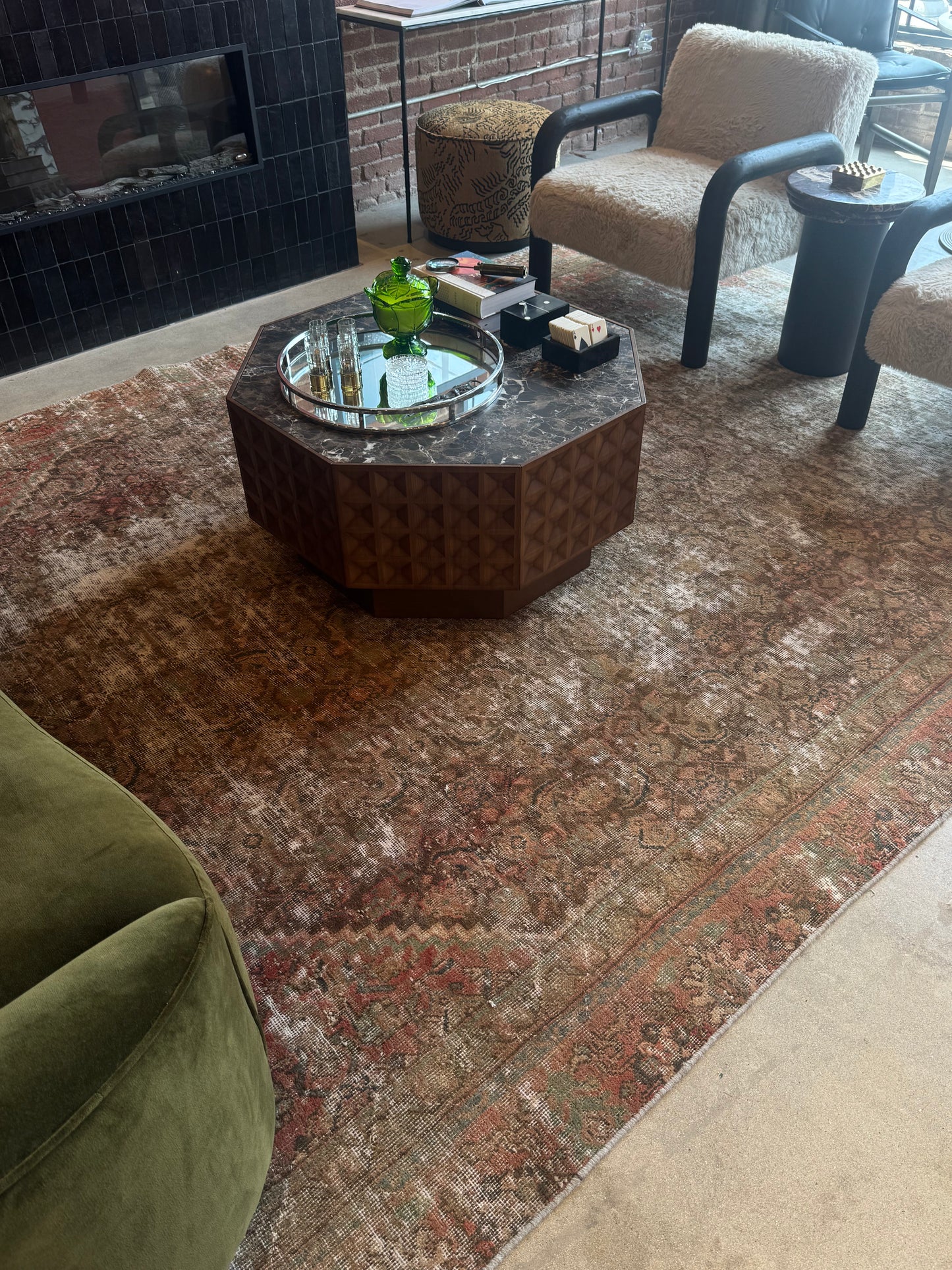 12 x 8.5 Vintage Over-Dyed Area Rug
