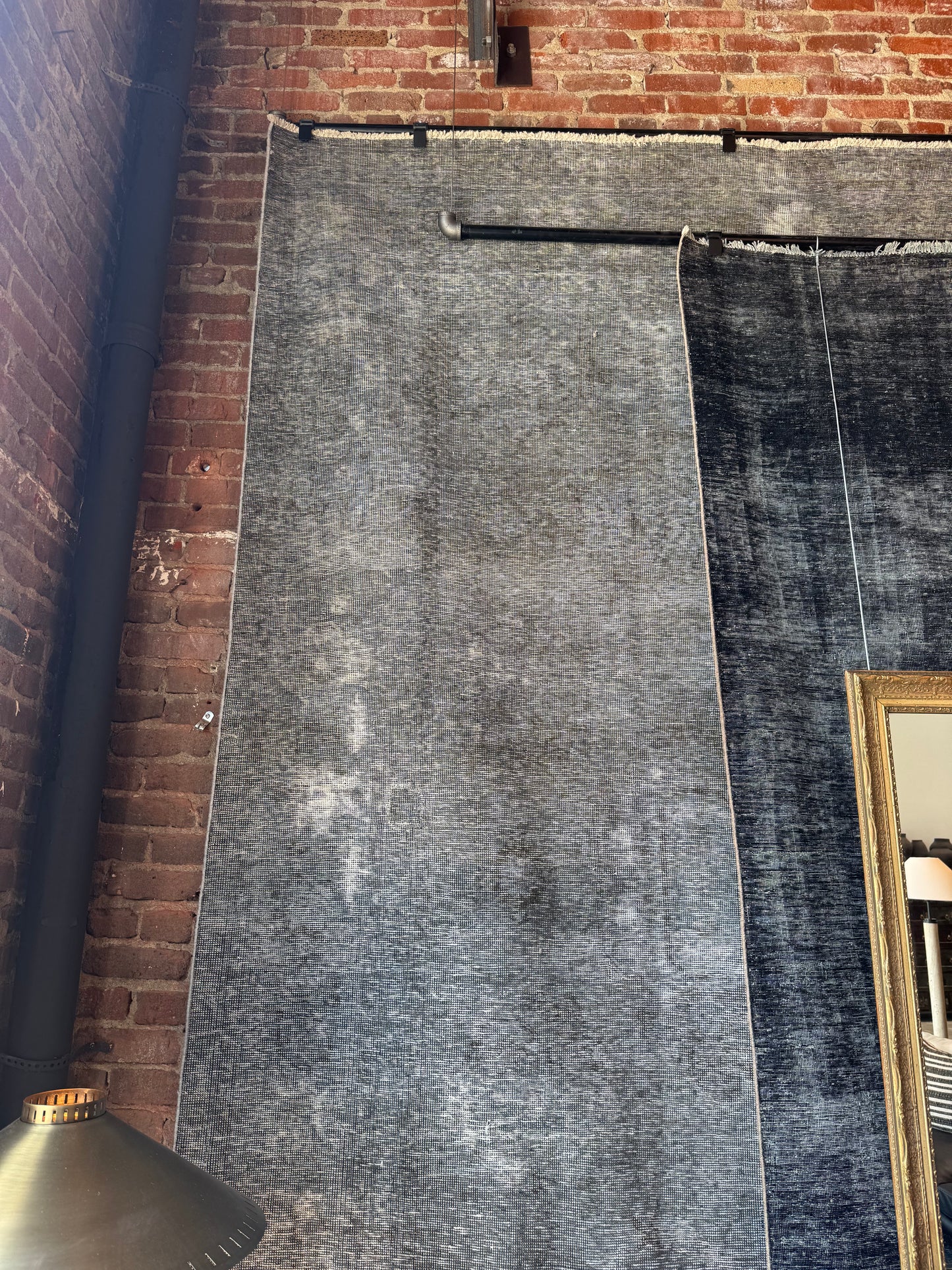8' x 11' Vintage Over-Dye Gray Area Rug