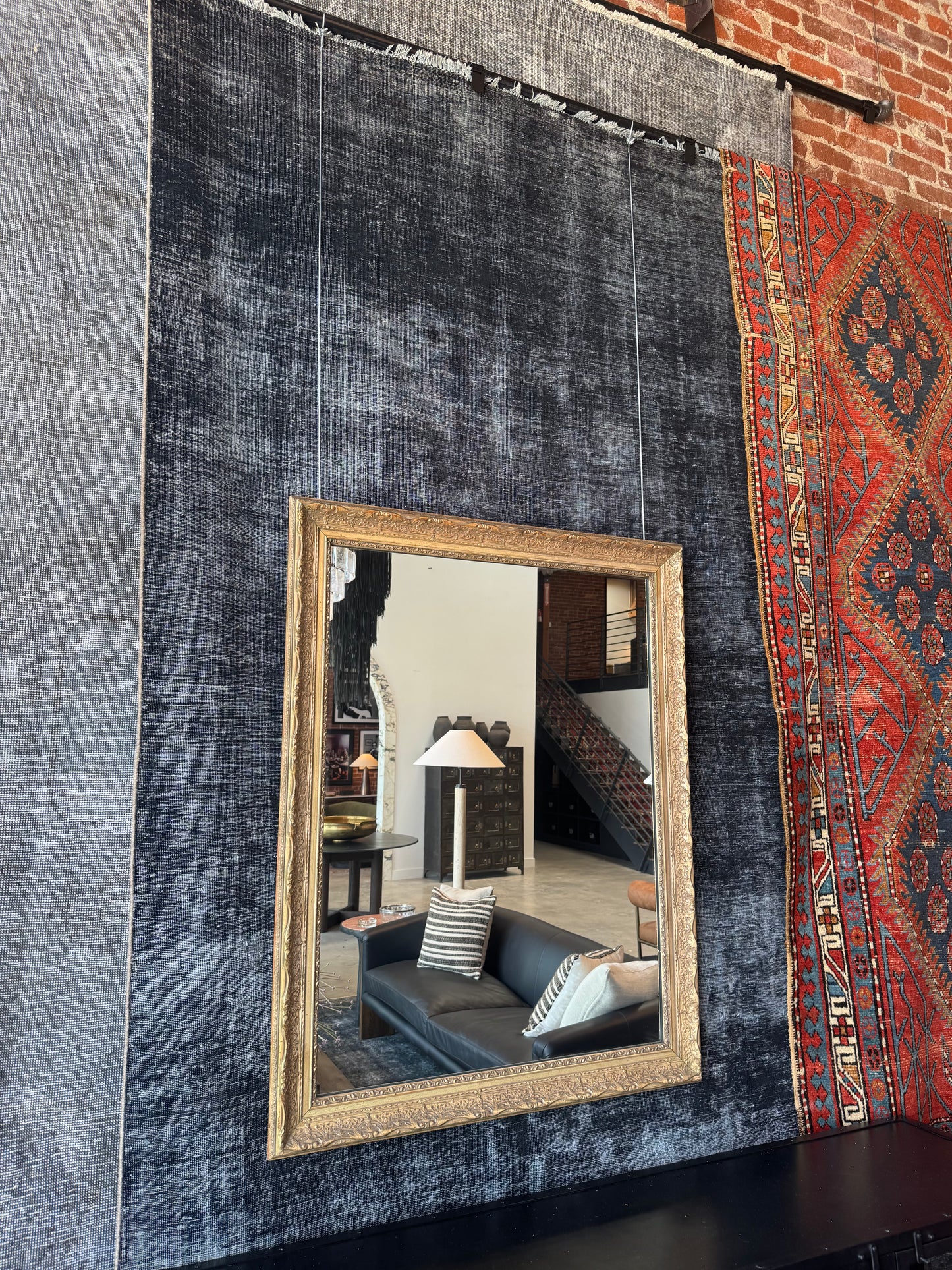 8' x 10' Vintage Over-Dye Black Area Rug