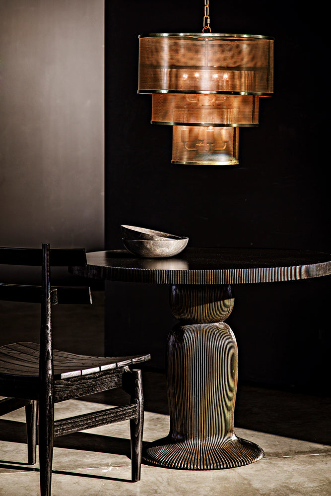 Three Tier Pendant Antique Brass
