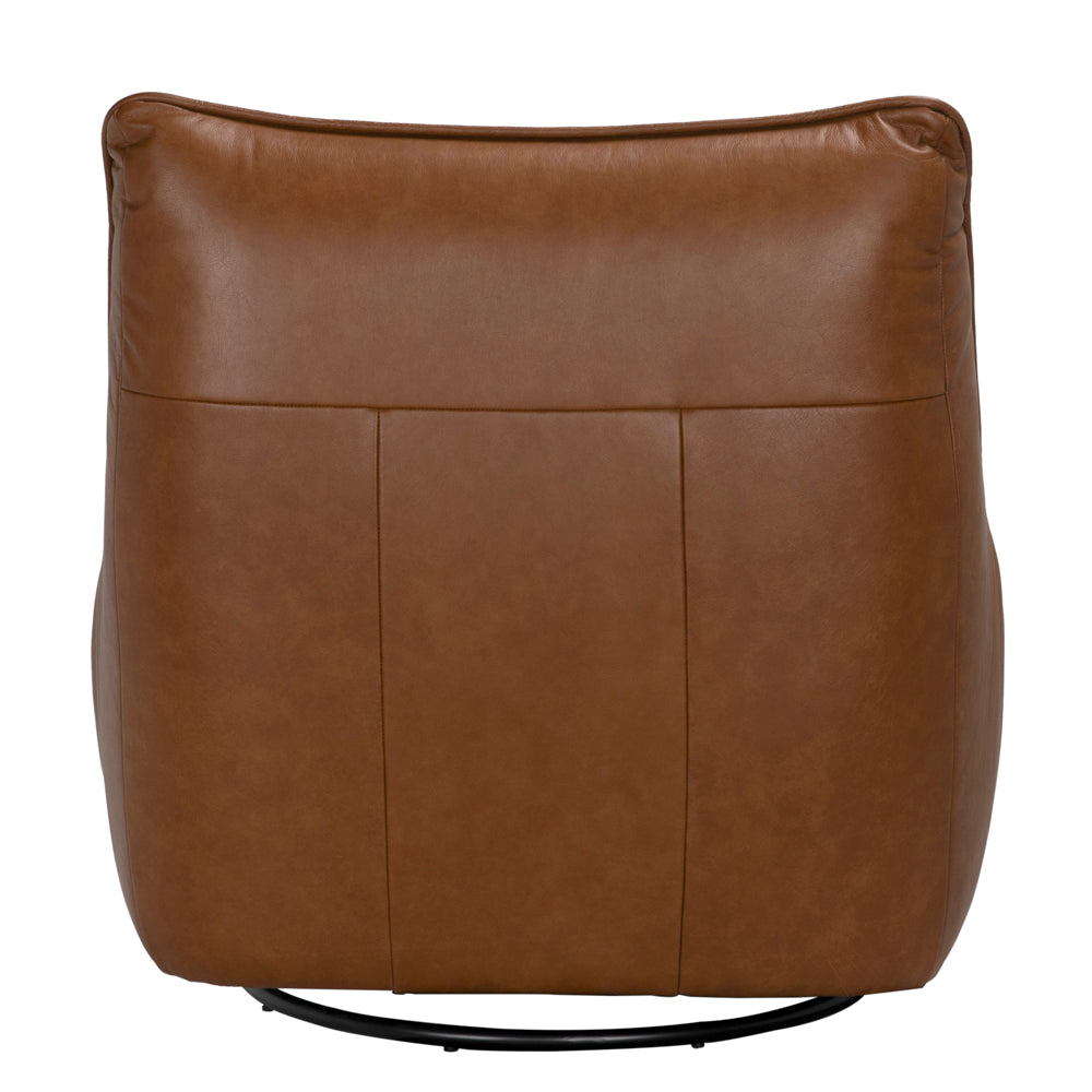 Swivel Single Sofa in Roche Tan Leather