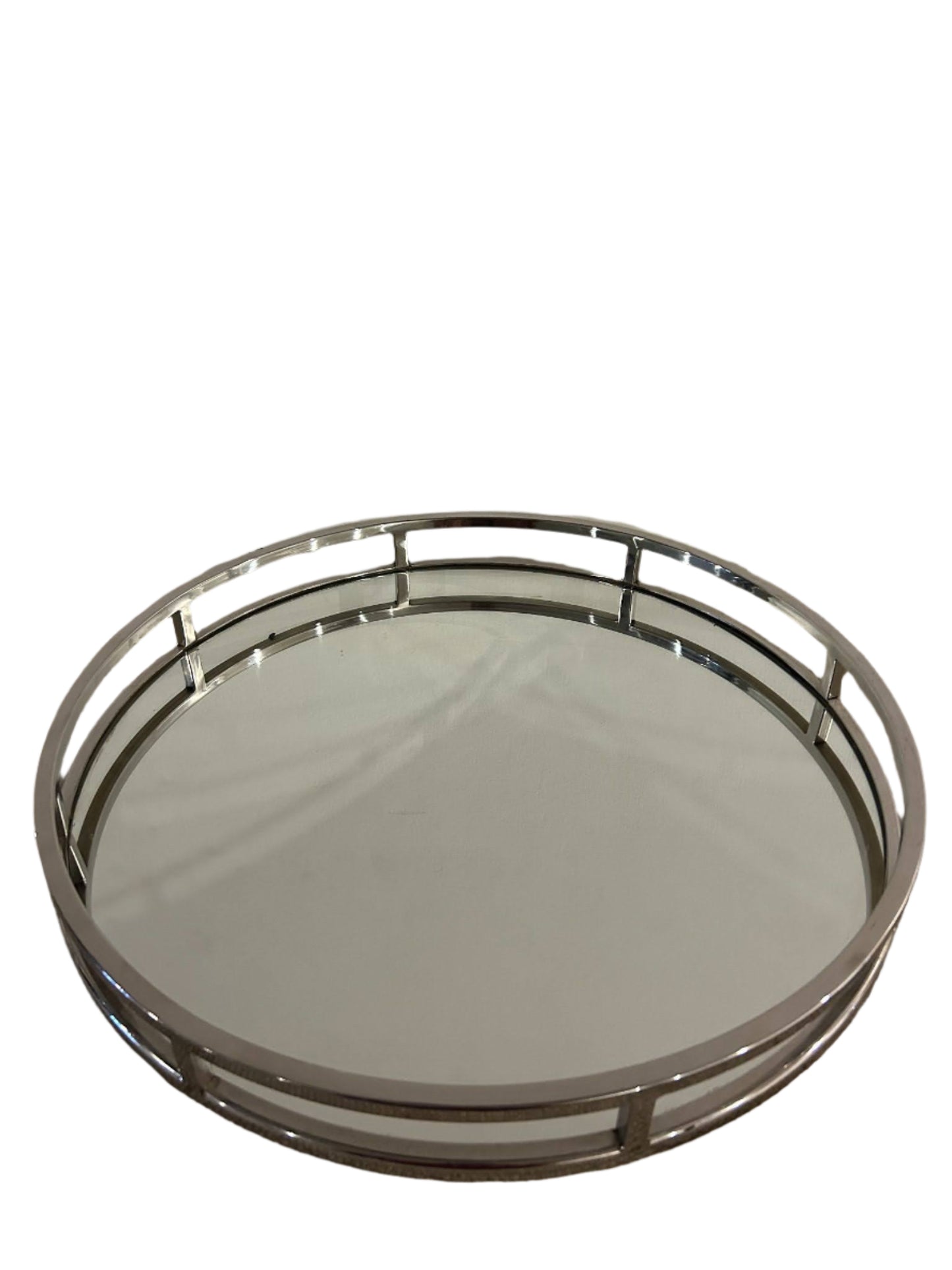 Vintage Chrome Mirror Tray