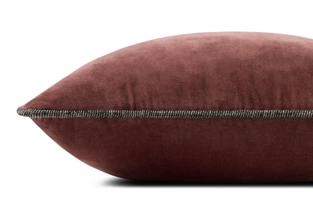 Velvet Throw Pillow - Wine