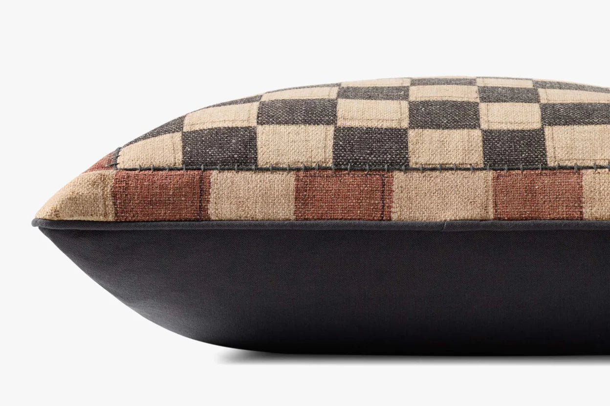 Square Checker Tribal Print Pillow