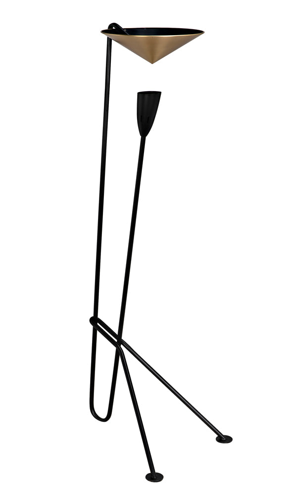 Elegant Matte Black Floor Lamp
