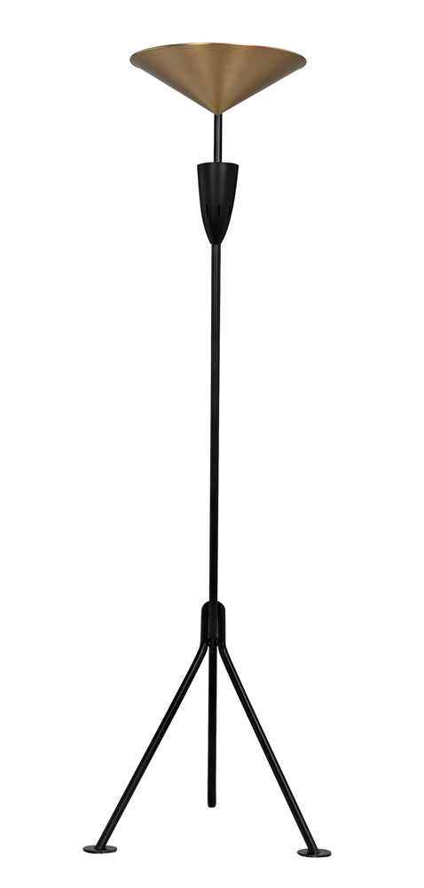 Elegant Matte Black Floor Lamp