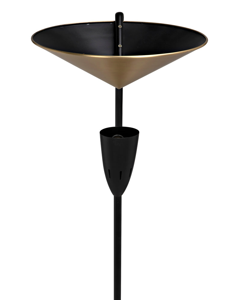 Elegant Matte Black Floor Lamp