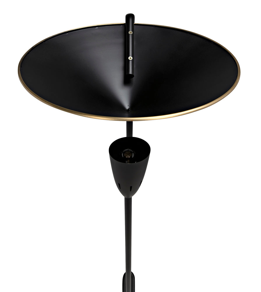 Elegant Matte Black Floor Lamp