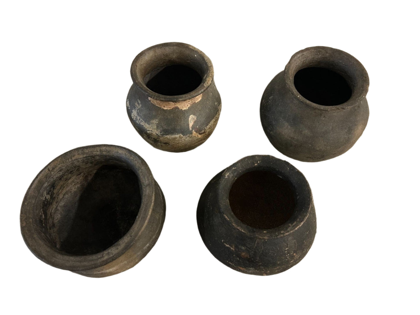 Vintage Clay Vessel on Metal Ring
