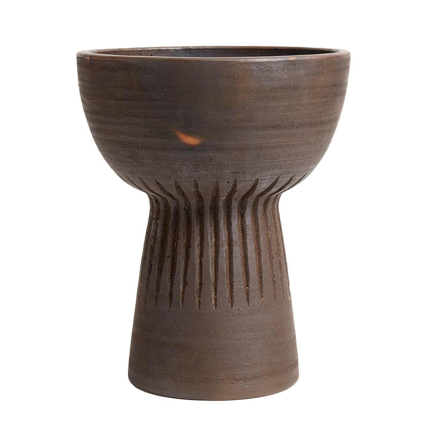 Danish Terracotta Bowl With Detailed Base
