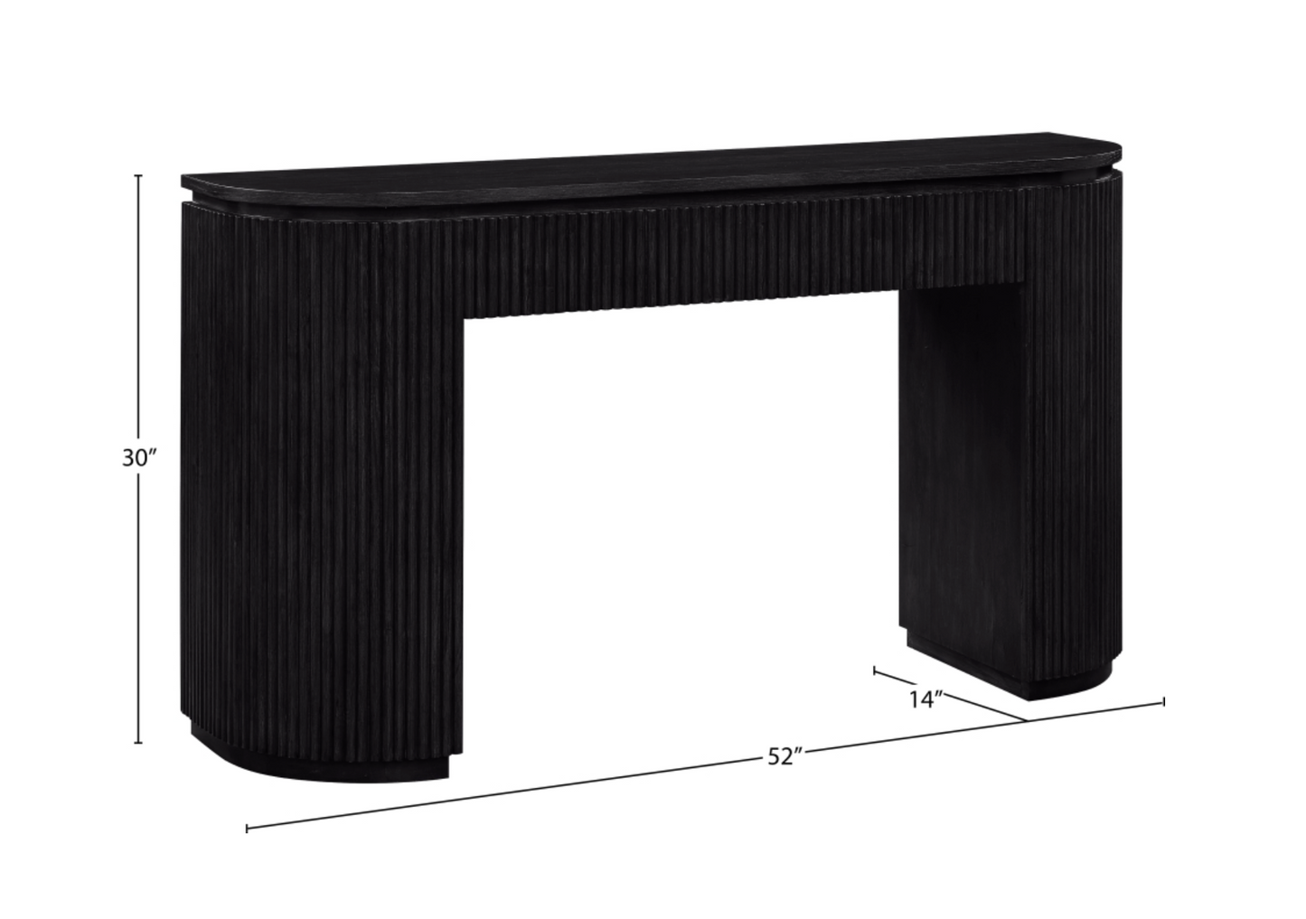 Astrid Solid Wood And Oak Veneer Console Table