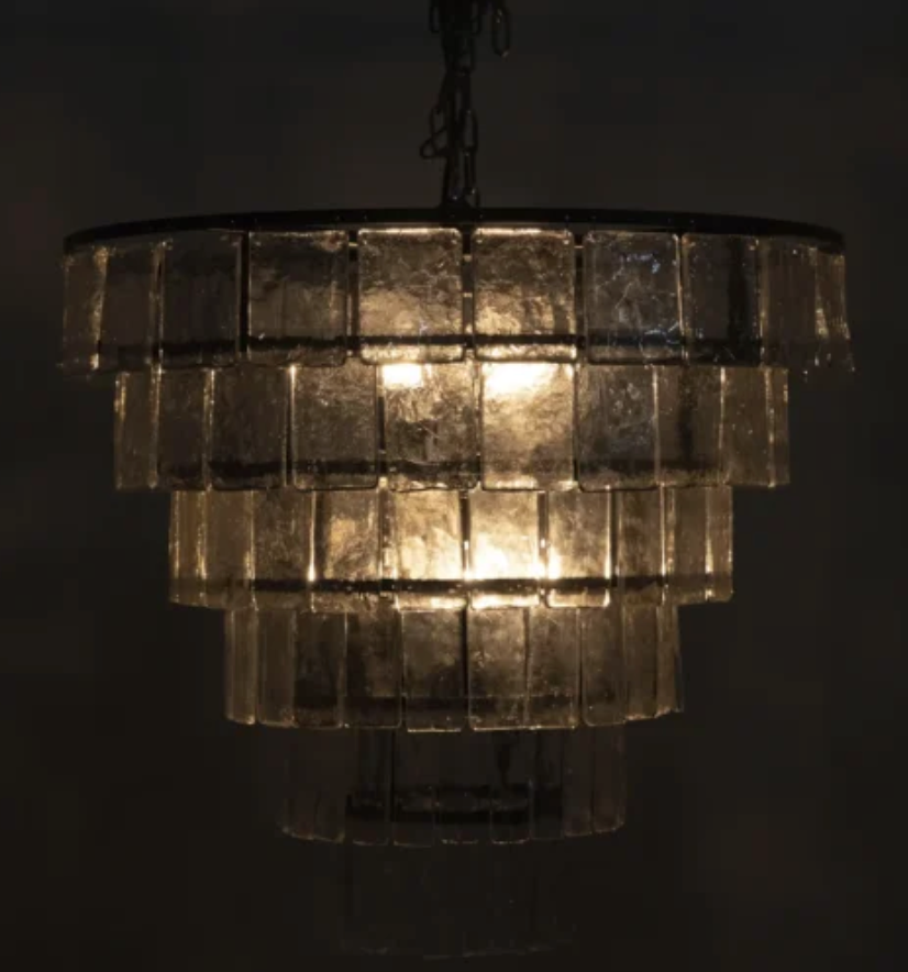 Glass Drip Chandelier, Large