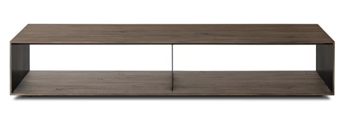 Slim Rectangular Oak Coffee Table