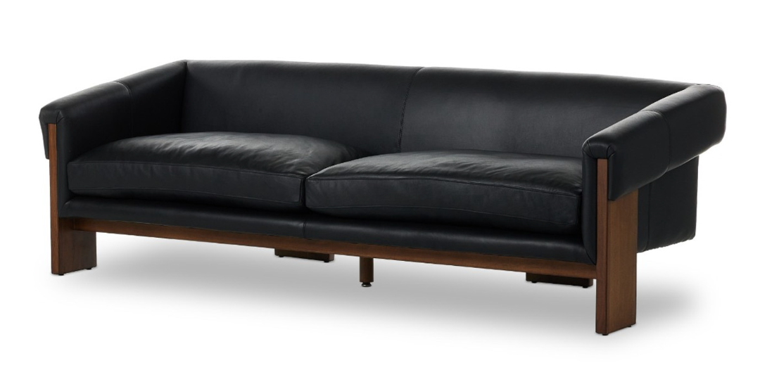 Suspended Leather Plank Sofa