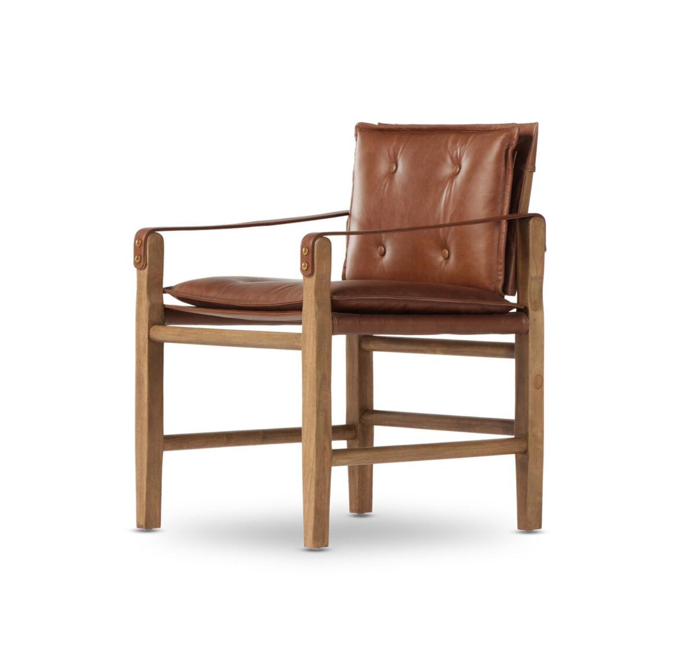 Tufted Leather Safari Armchair