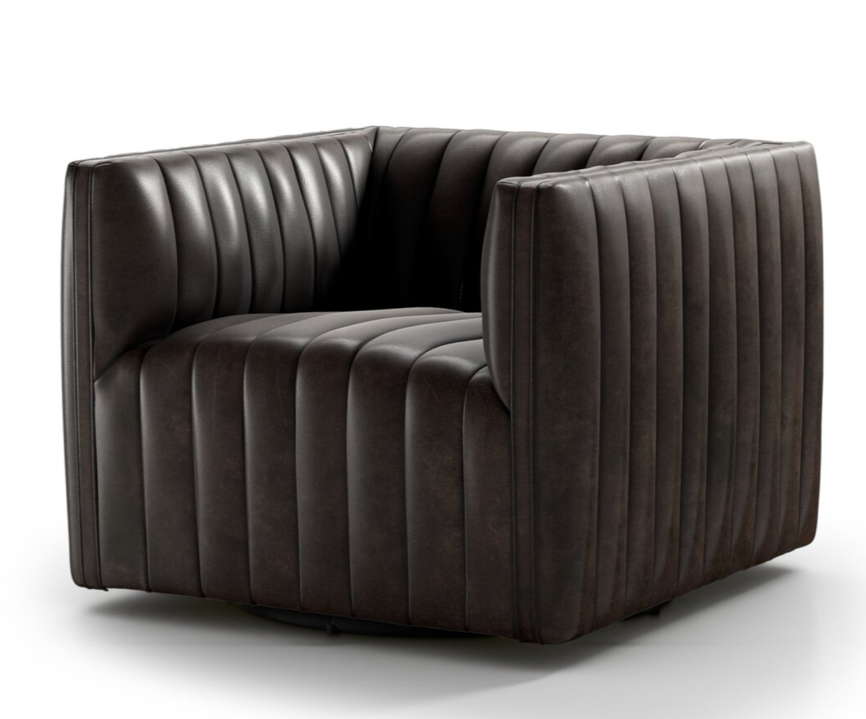 Fluted Frame Swivel Chair