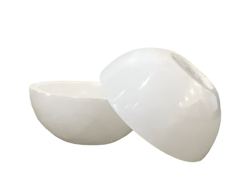 Alabaster Sphere Votive Candle Holder