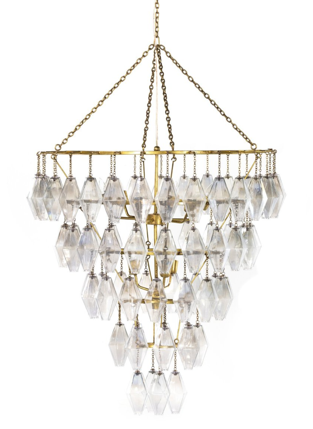 Gold Leaf Waterfall Chandelier
